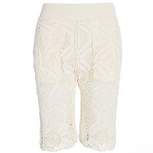 Helmut Lang Women's Beige Crochet Shorts